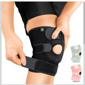 Adjustable Black Knee Brace Support